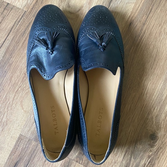 Talbots Navy Blue Tassel Loafers 10 - Picture 2 of 4